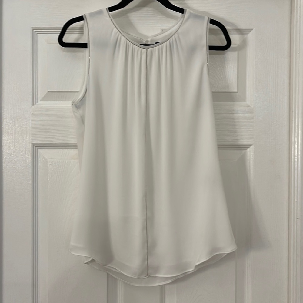 WHBM white sleeveless blouse. Size 10